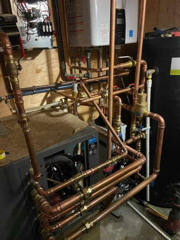 Copper supply and heating lines