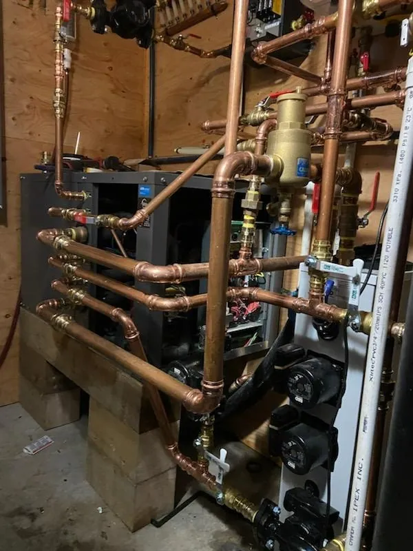 Boiler room piping
